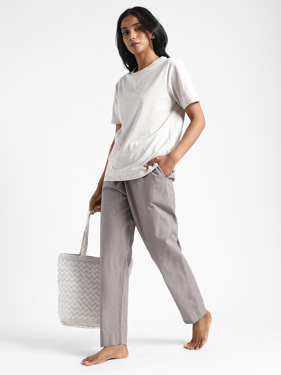 Organic Cotton & Natural Dyed Womens Slim Fit Pants