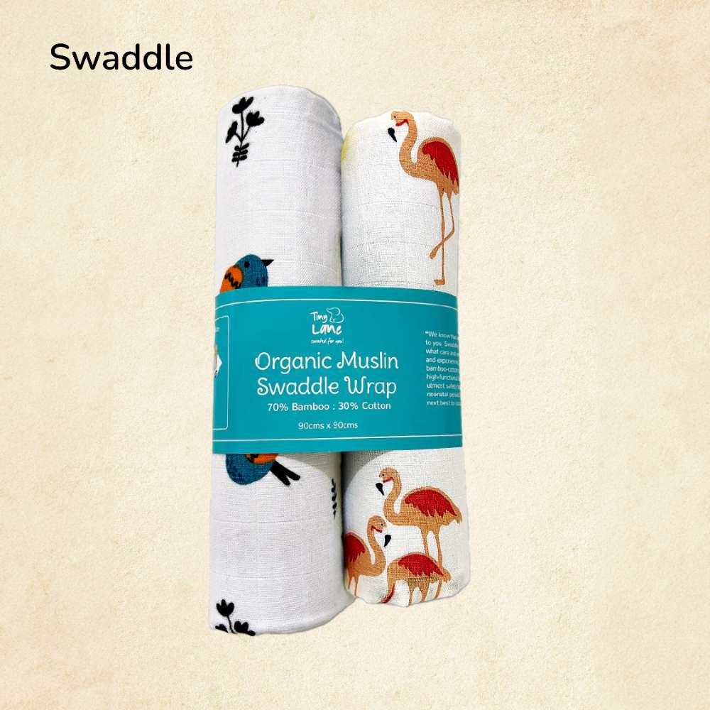 Organic Bamboo Baby Swaddle Set | Pack Of 2