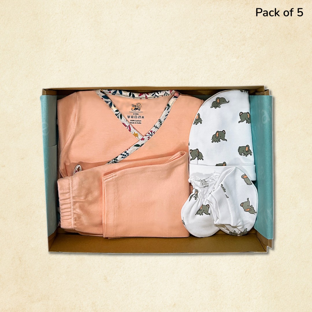 Newborn Baby Peach Combo Set (3-6 months)