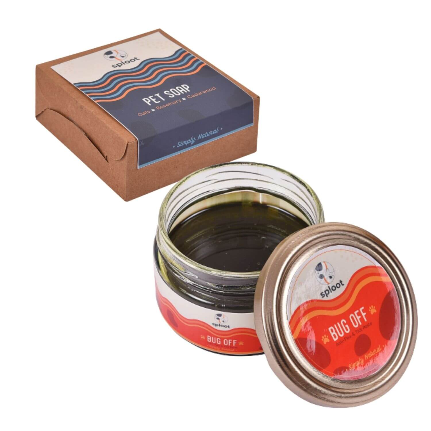 Bug Off  (155gm) + Pet Soap - Oats, Rosemary,Cedarwood (115gm) Combo Pack