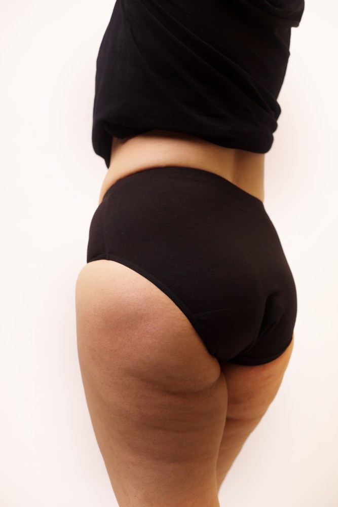 SOQO Hipster High Rise Leakproof Underwear- Caviar (Black)