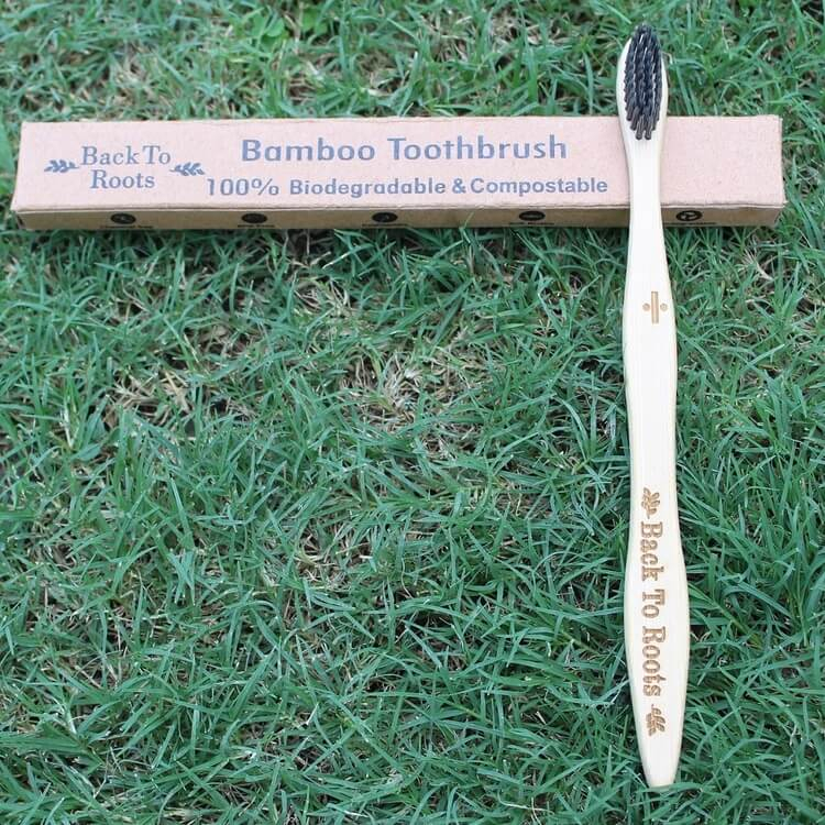 Bamboo Toothbrush | Soft Charcoal Bristles | Pack of 1