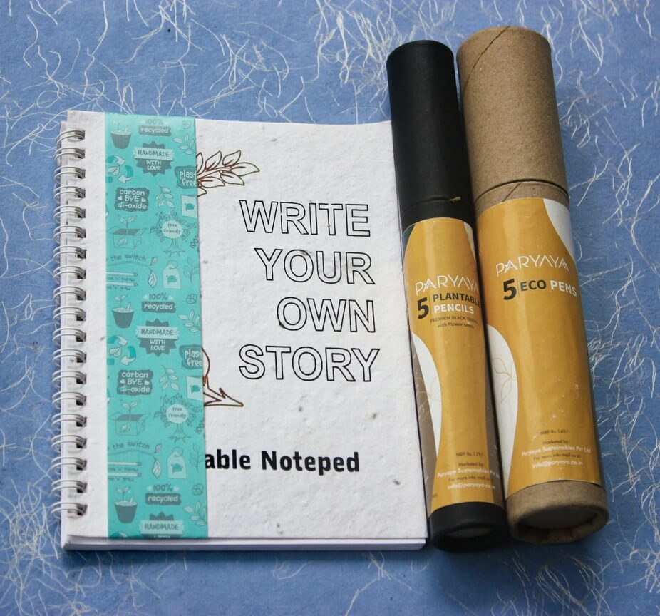 Paryaya Combo 2 = 1 Notepad + 5 Premium Pencil + 5 Eco Pens