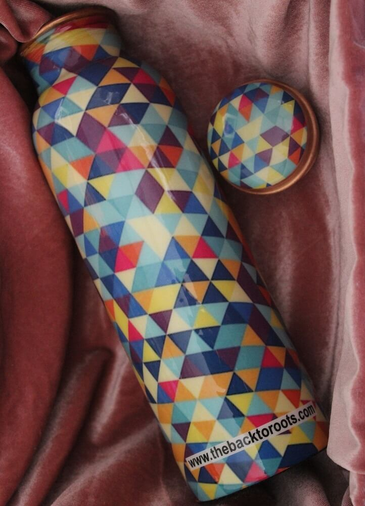 Ayurvedic Copper Bottles | Printed | 1 Ltr.