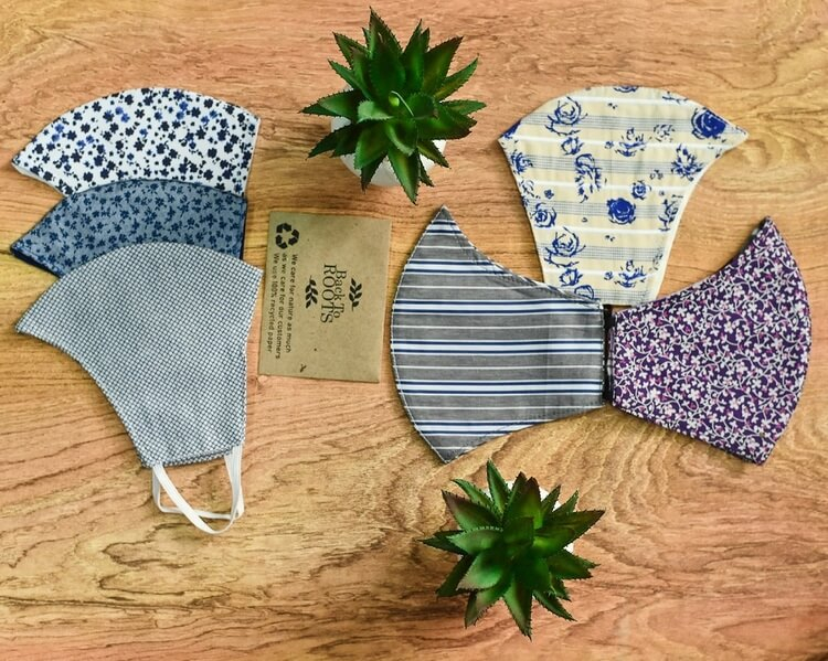Cotton Face Masks | Reusable | Washable | Pack of Assorted 6