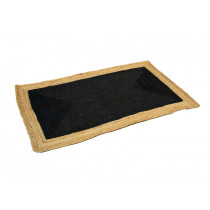  Rectangle Jute Rug - Black