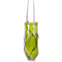 Indoor cum Outdoor Hanging Glass Planter (Green)
