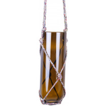 Upcycled Indoor cum Outdoor Hanging Glass Planter (Brown)