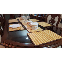 Bamboo Placemat - Cream  &  Light Brown (30 X 45 cms)