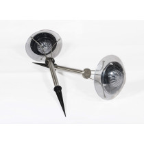 Solar LED Garden Lamp in Stainless Steel Body with White & Colour Changing LED
