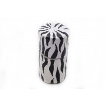 Papier Mache Cylinder Box - Zebra (Large)