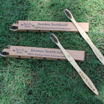 Bamboo Toothbrush | Soft Charcoal Bristles | Pack of 2