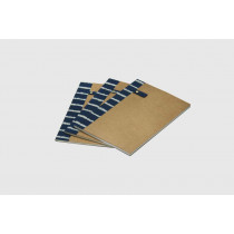 A5 Paperback Notebook - Set of 3 (Navy Blue Single LInes)