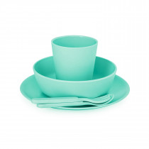  5 Piece Children’s Bamboo Dinnerware - Mint Green