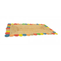 Rectangle Jute Rug - Multicolored