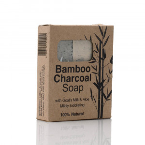 BAMBOO CHARCOAL SOAP - With Goat's Milk & Aloe Mildly Exfoliating
