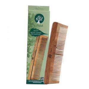 Dual Bristle Neem Wood comb