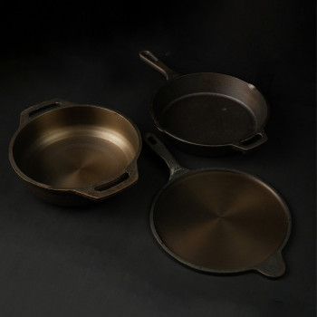 Cast Iron Combo ( Kadai + Roti/Dosa Tawa + Skillet )