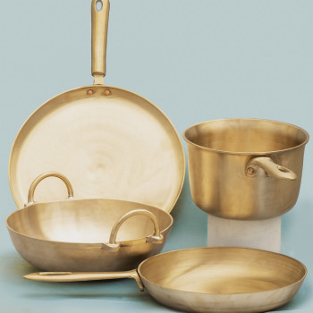 Big Bronze/Kansa Combo Deal (Kadai + Saucepan + Sautépan + Roti Tawa)