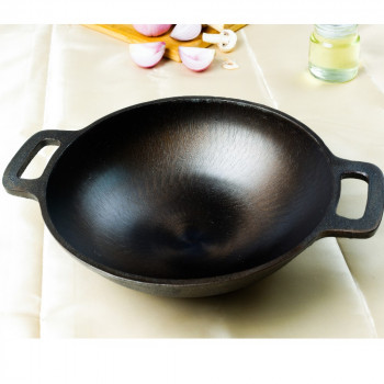 SUPER SMOOTH Cast Iron Kadai (WOK MODEL) 9