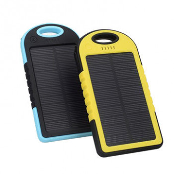 Solar Power Bank - Portable AC-DC Mobile Charger - 5000mAh