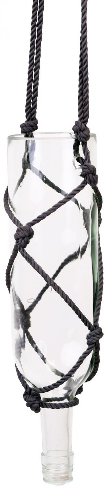 Upcycled Indoor cum Outdoor Hanging Glass Planter (Transparent)