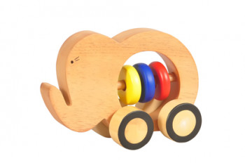 Thasvi Wooden Elephant Push Toy