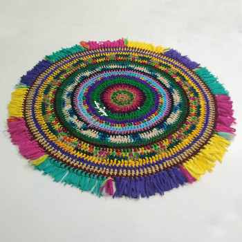 Bunko junko multicolor floor rug - round