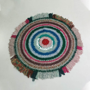 Bunko junko multicolor floor rug - round