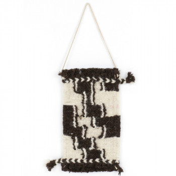 Miniature geometrical rug hanging
