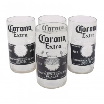 Upcycled corona glass (set of 4)