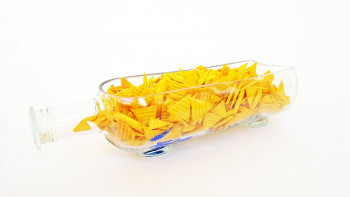 Snacks Serving Platter cum Planter (Clear)
