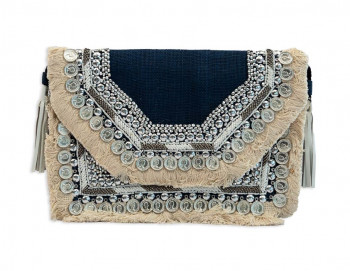 Upcycled Premium Clutch  - Black