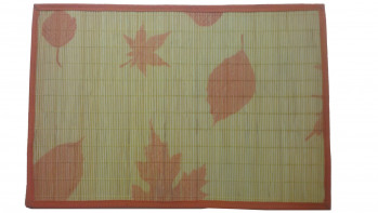 Bamboo Placemats -  Orange Maple Leaf Digital Print  (30 x 45 cms) 
