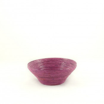 Recycled Rolled Round Bowl - Extra Small (Purple)