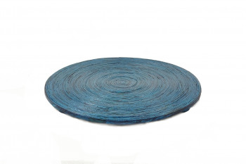 Rolled Round Coaster 35 - Large (Peacock Blue)
