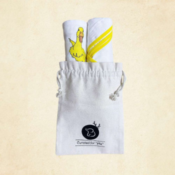 Dancing Duck & Classic white Baby Swaddle Set