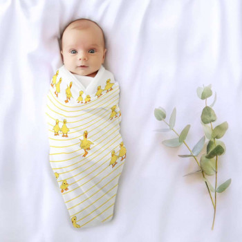 Dancing Duck Organic Bamboo Baby Swaddle