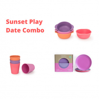 Bamboo Dinnerware -  Sunset Combo (Eco-Friendly & Non-toxic)