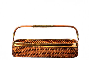 Rustic Cane Fruit cum Bread Basket ( Rectangle 11" x 4.5")