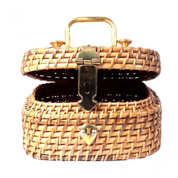 Traditional Cane Jewellery Box (Square 8")