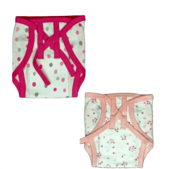 Combo of 2 nappies - Polka Combo (Small - 0-3 months)