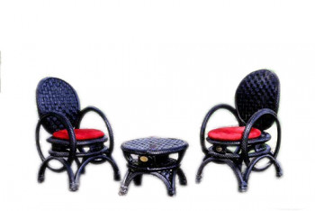 De'Dzines Handcrafted Eco-Friendly Arm Chair & Low Coffee Table Furniture Set for Living Room / Garden / Patio / Terrace / Bar / Pool Side (Set of 2+1) Indoor / Outdoor