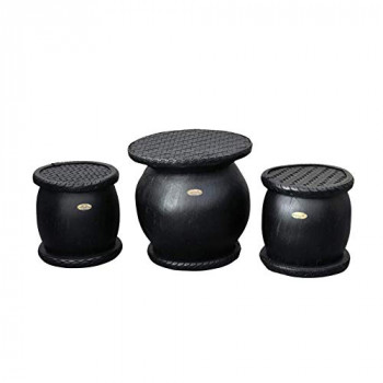 De'Dzines Handcrafted Eco-Friendly Mushroom Chair & Mushroom Table  Furniture Set for Living Room / Garden / Patio / Terrace / Bar / Pool Side (Set of 2+1) Indoor / Outdoor