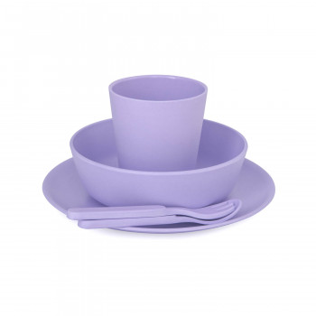 5 Piece Children’s Bamboo Dinnerware - Lilac Purple