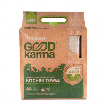 Origami Good Karma Kitchen Paper  Roll/Towel - Pack of 2