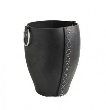 De'Dzines Unbreakable Barrel Large Rubber Planters of Height 18 inches with Steel Handle Indoor / Outdoor