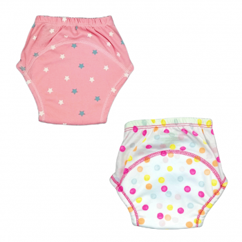Kindermum Polka-Stars Set of 2 Training Pants (Medium)