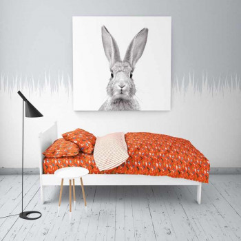 Jurassic Park 100% Cotton Antimicrobial Kids  Orange Bedsheet Set