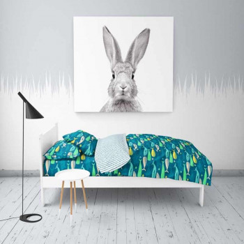 Blue Wonder 100% Cotton Antimicrobial Kids Blue Bedsheet Set 